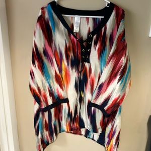 Unbranded. Possibly Avon. 2X multicolored tunic.
